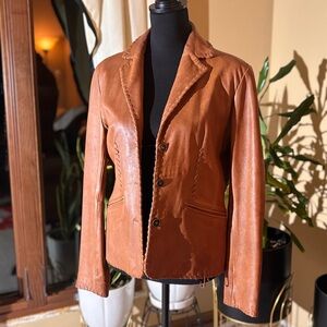 [Ruff Hewn ] Brown Leather Jacket